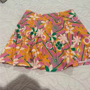 Kenny Flowers Vibrant Floral Mini Skirt